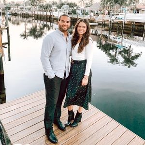 Abercrombie Black midi skirt